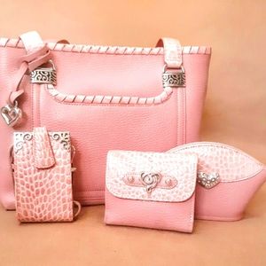 00s leather Brighton Shoulder Bag in Rose Pink